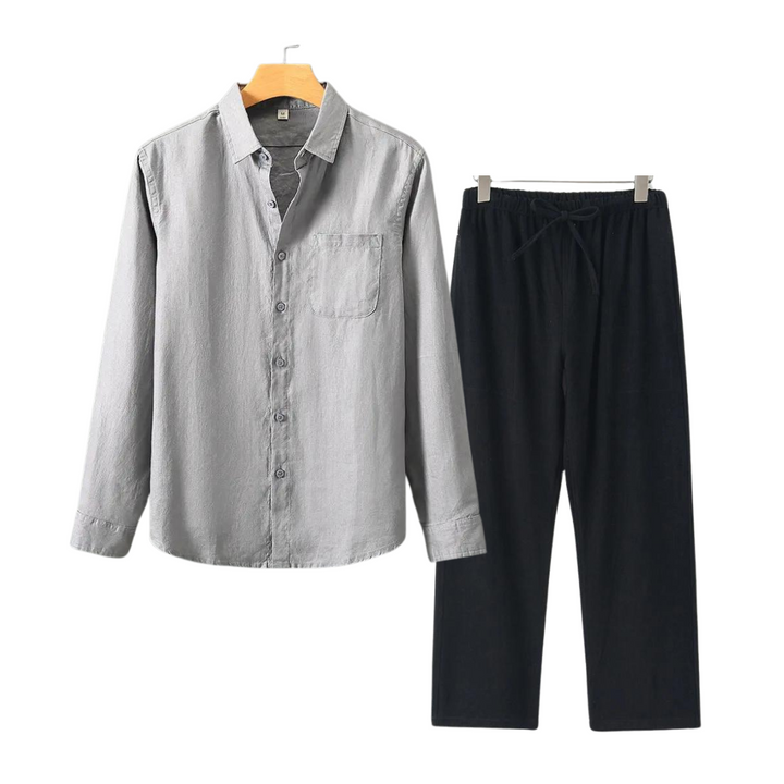 James | Men's Linen Set in Classic Old Money Style-Omni Prime Goods