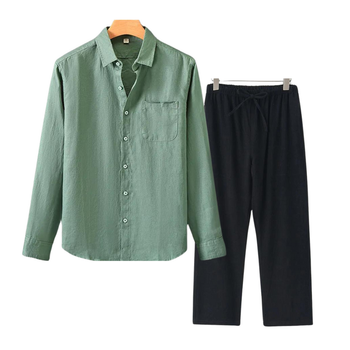 James | Men's Linen Set in Classic Old Money Style-Omni Prime Goods