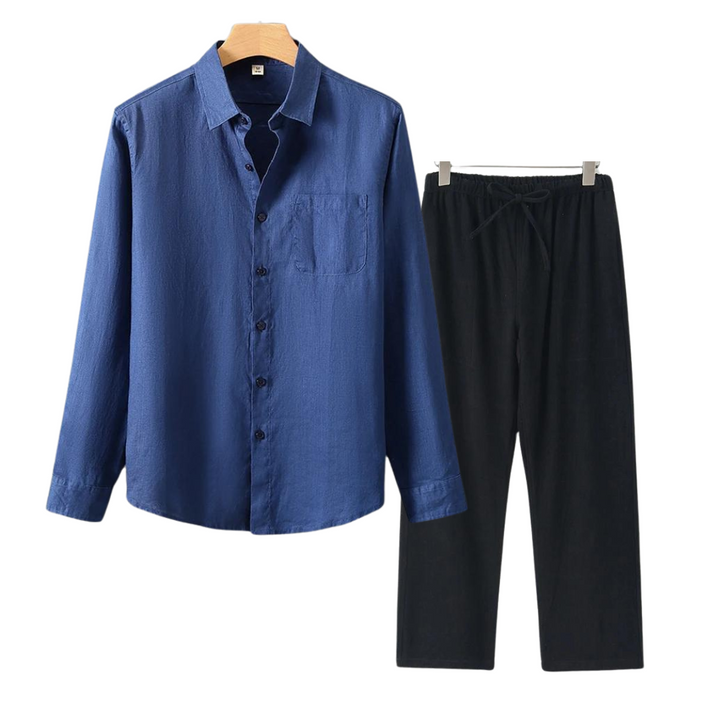 James | Men's Linen Set in Classic Old Money Style-Omni Prime Goods