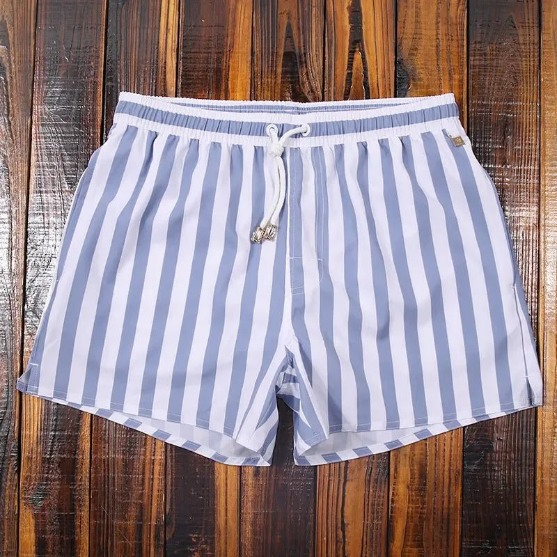 James | Men's Striped Swim Shorts - Stylish & Comfortable-Omni Prime Goods