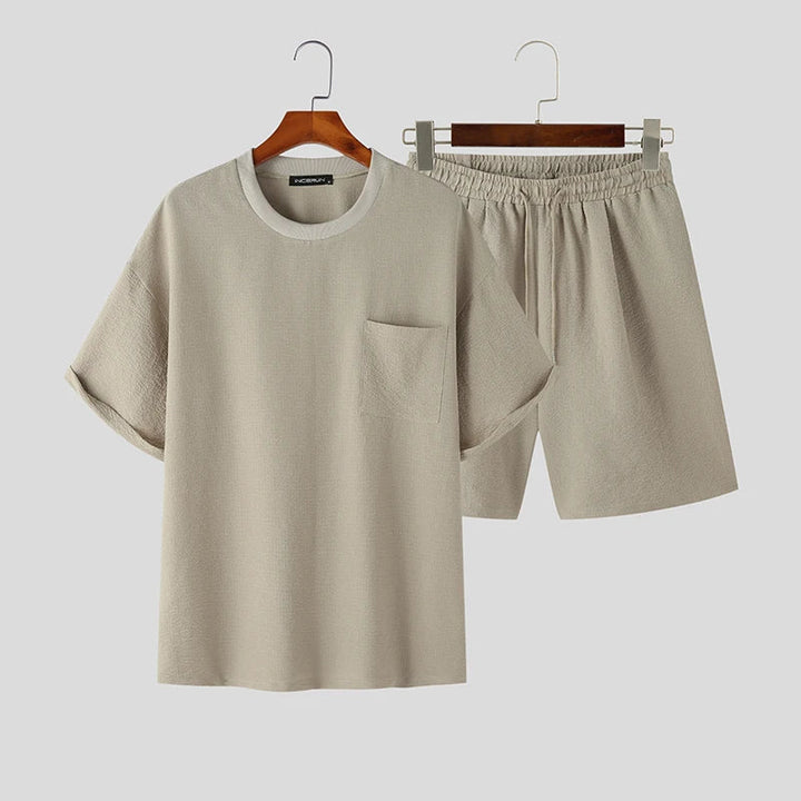 James | Men's Stylish Leisure Set in Classic Colors-Omni Prime Goods