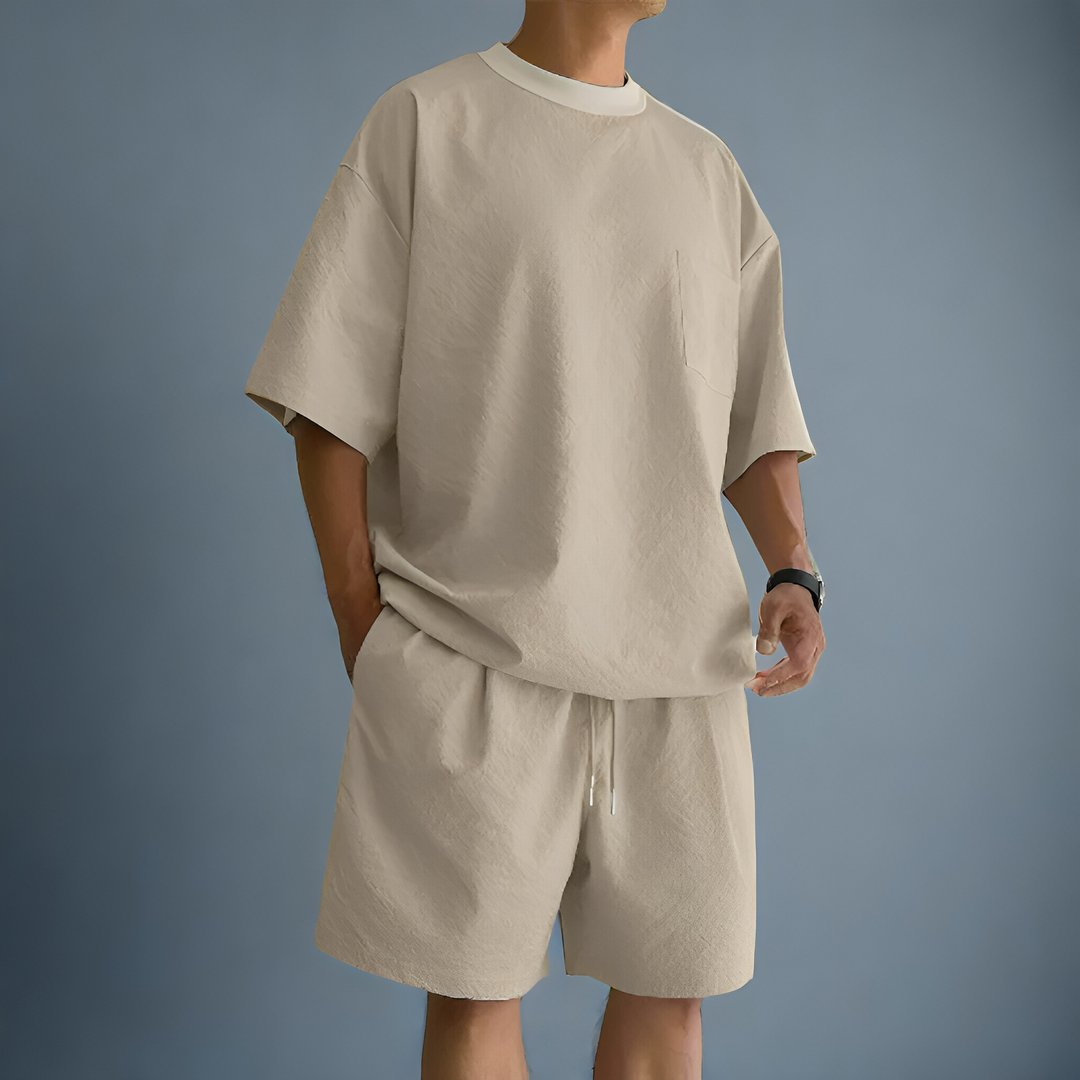 James | Men's Stylish Leisure Set in Classic Colors-Omni Prime Goods