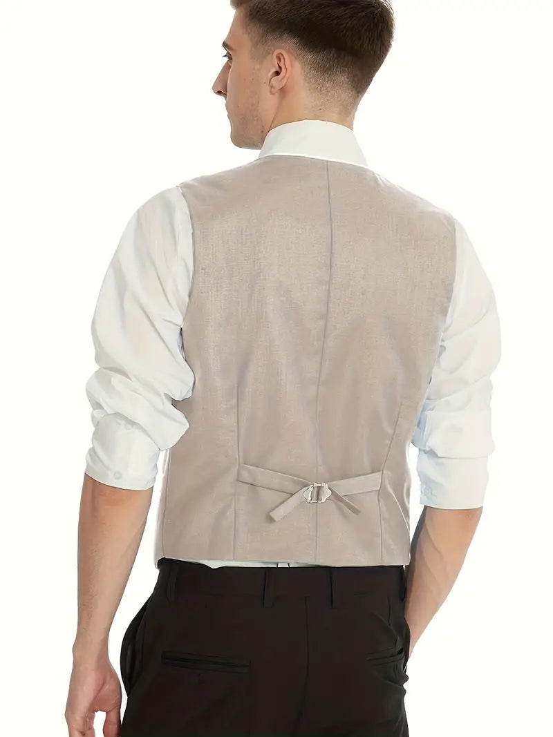 James | Men's Three-Piece Business Blazer, Vest, and Trouser Set-Omni Prime Goods