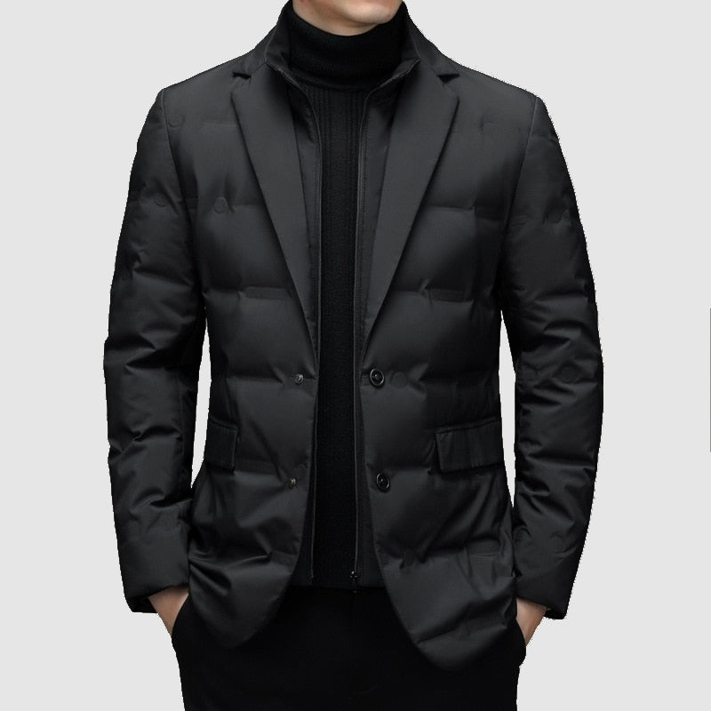 Isoleret premiumparka til mænd med knapper til hverdagsbrug