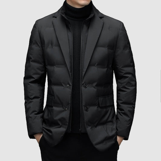 Men's Insulated Button-Down Premium Parka Jacket for Daily Wear