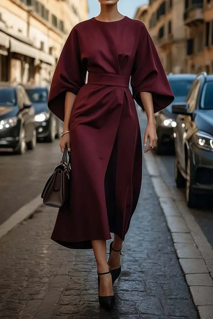Jastin | Women's Elegant Lantern Sleeve Dress for Any Occasion