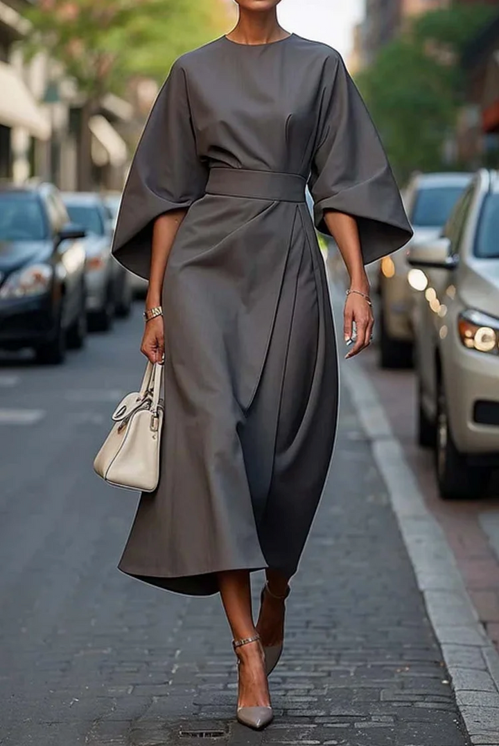 Jastin | Women's Elegant Lantern Sleeve Dress for Any Occasion