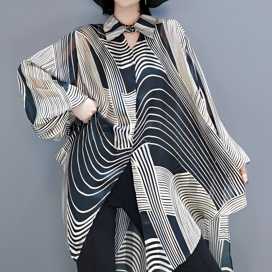 Jean | Women's Fashionable Chiffon Blouse-Omni Prime Goods