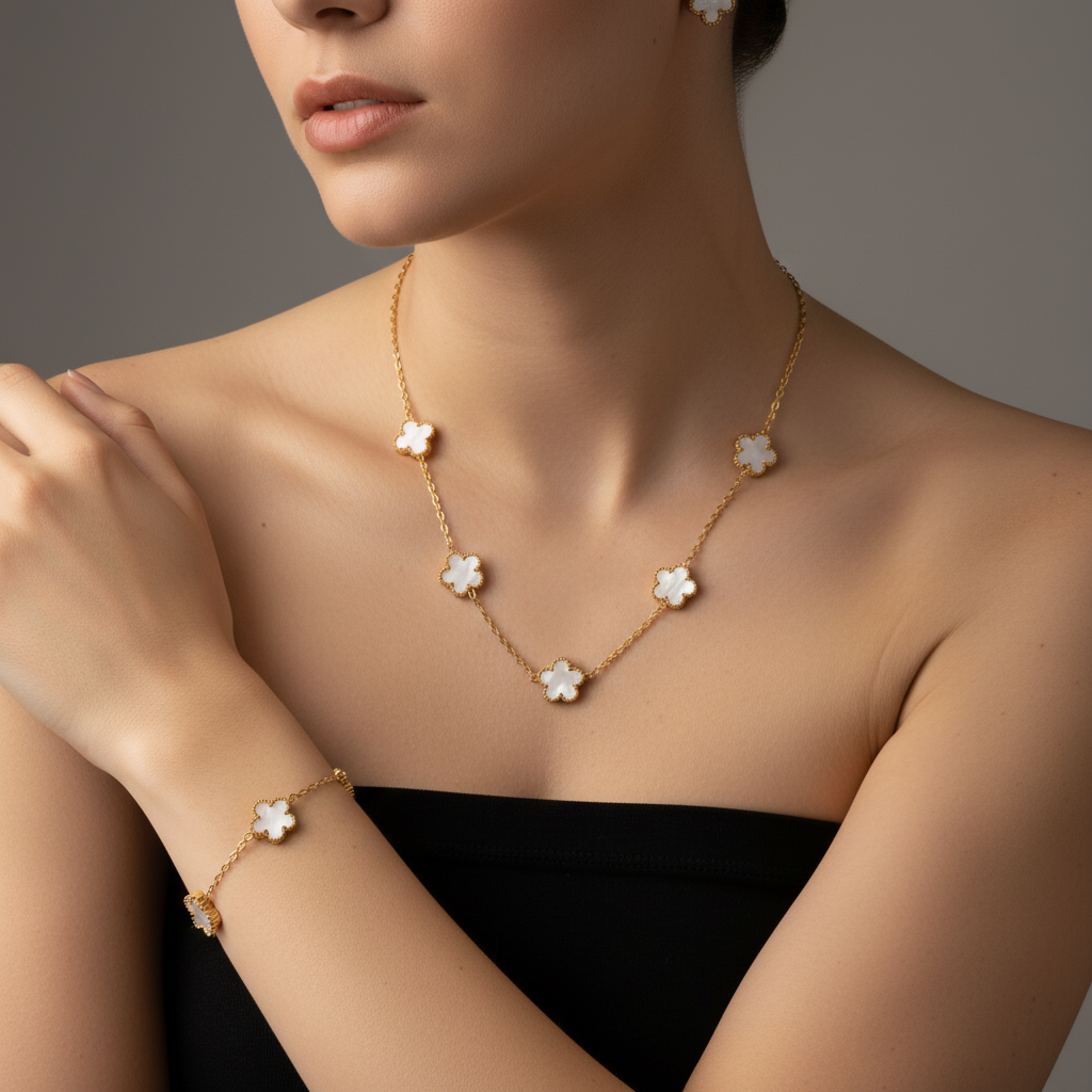 Elegant Floral Jewelry Set