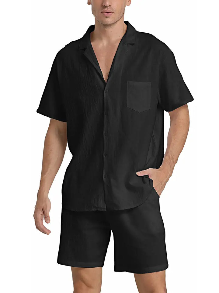 John | Men's Breathable Linen Shirt and Pants Set-Omni Prime Goods
