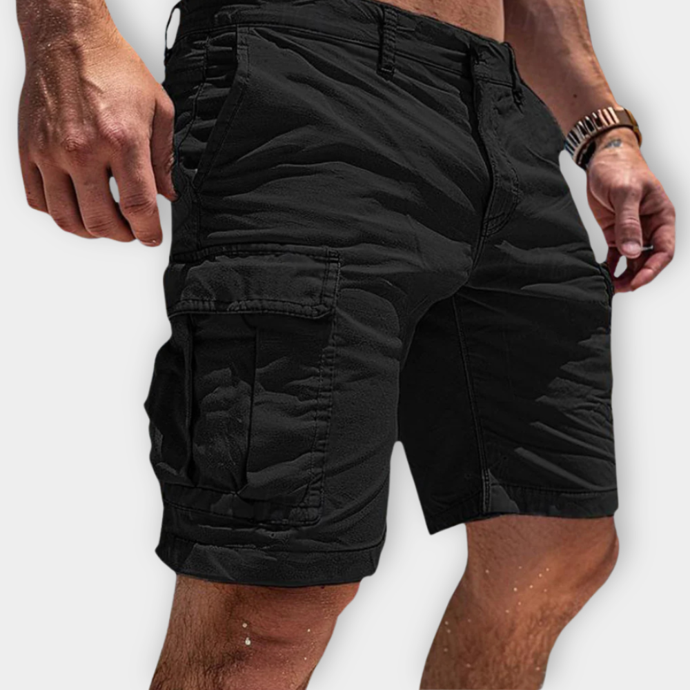 John | Men's Cargo Shorts with Side Pockets-Omni Prime Goods