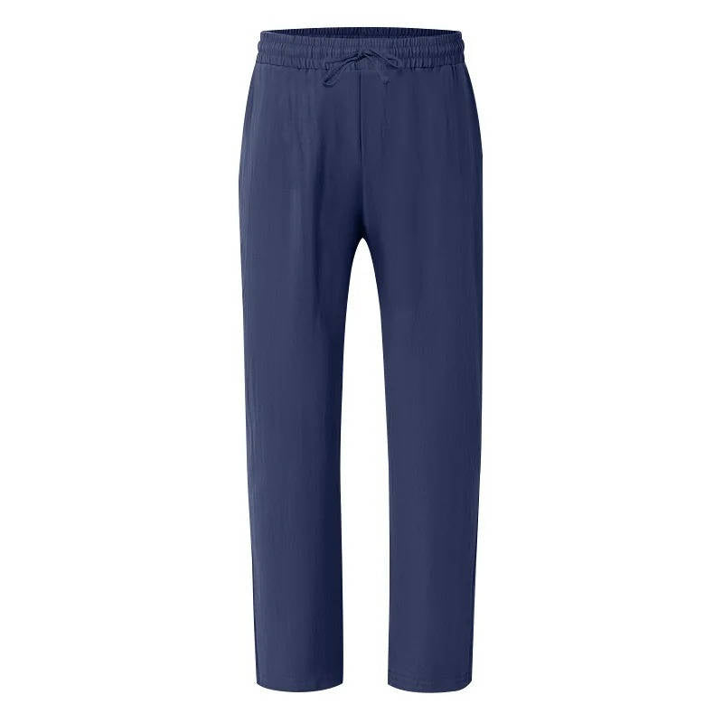 John | Men's Casual Linen Straight Leg Pants, Breathable & Comfortable-Omni Prime Goods