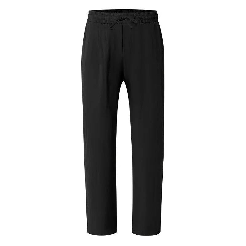 John | Men's Casual Linen Straight Leg Pants, Breathable & Comfortable-Omni Prime Goods