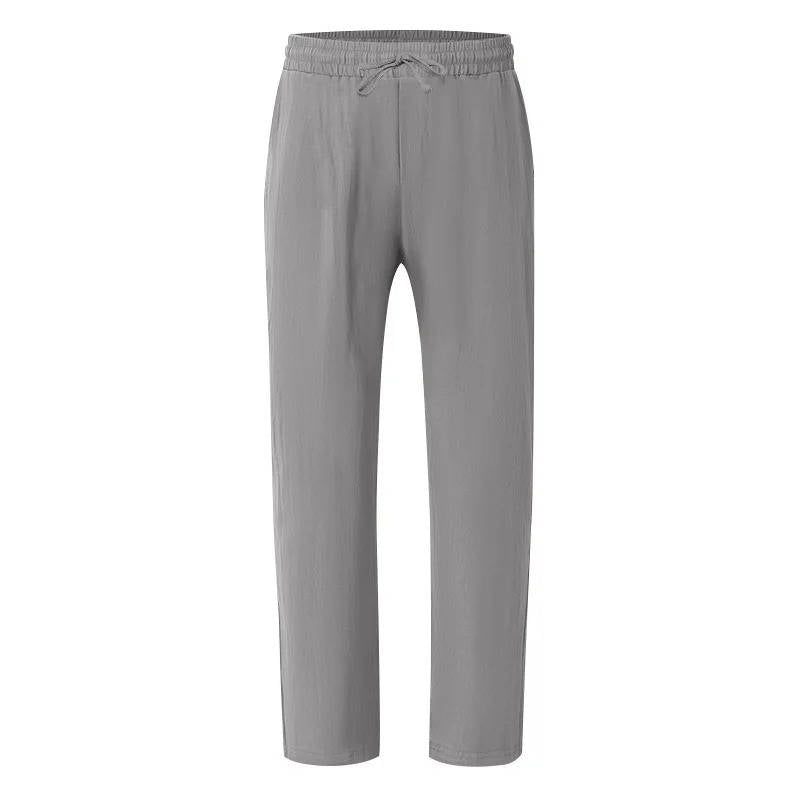 John | Men's Casual Linen Straight Leg Pants, Breathable & Comfortable-Omni Prime Goods