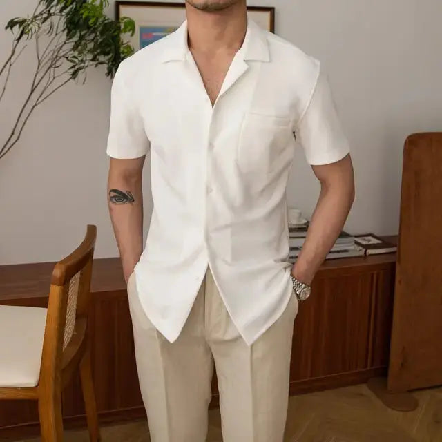 John | Men's Classic Versatile Basic Shirt-Omni Prime Goods
