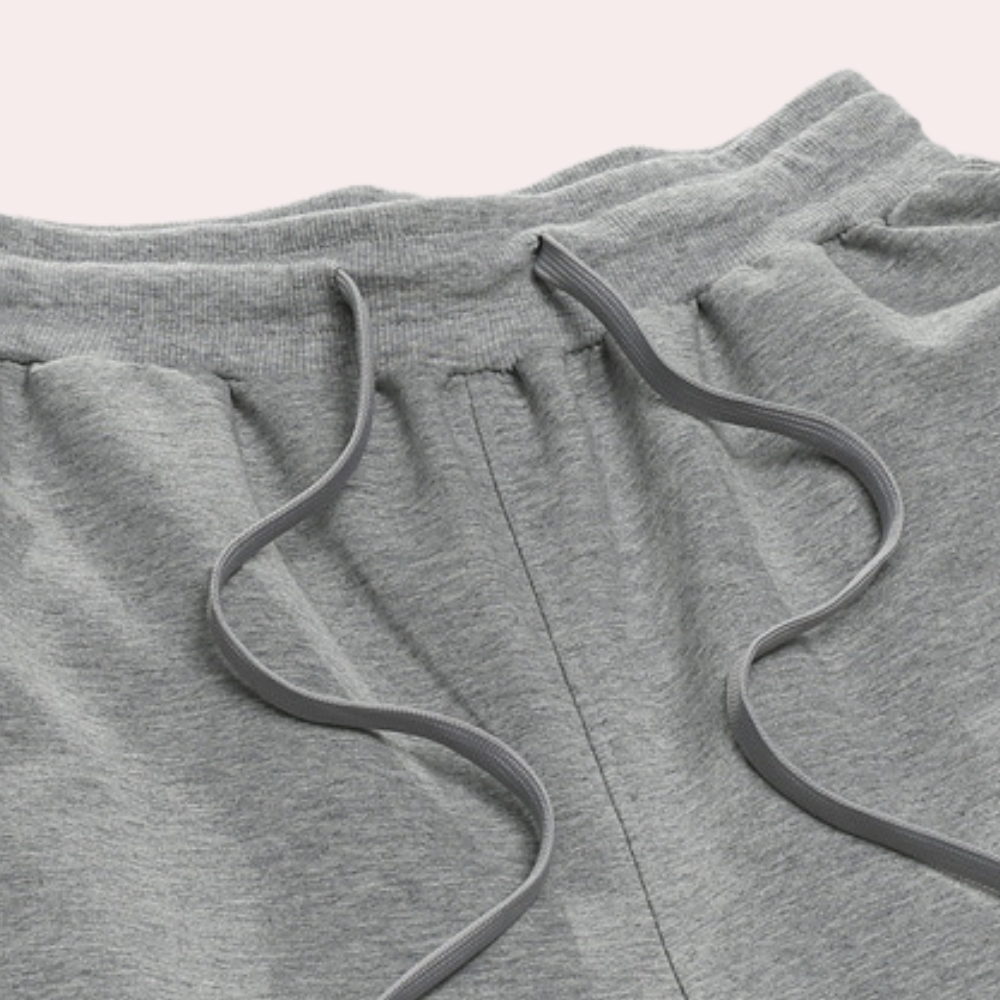 John | Men's Comfortable Cotton Jogging Pants with Elastic Waistband-Omni Prime Goods