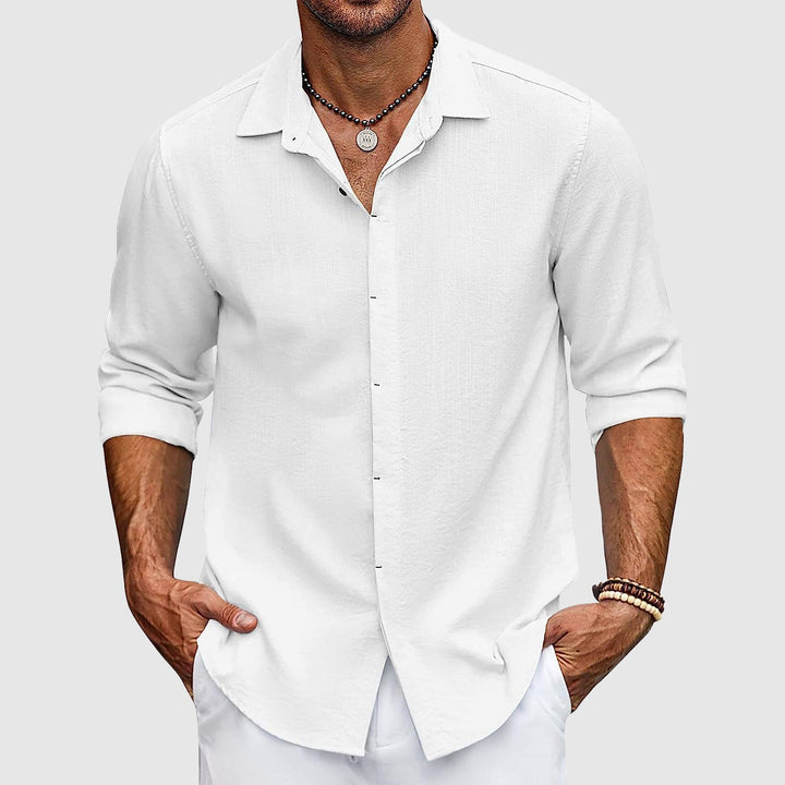 John | Men's Elegant Linen Shirt in Premium Quality-Omni Prime Goods