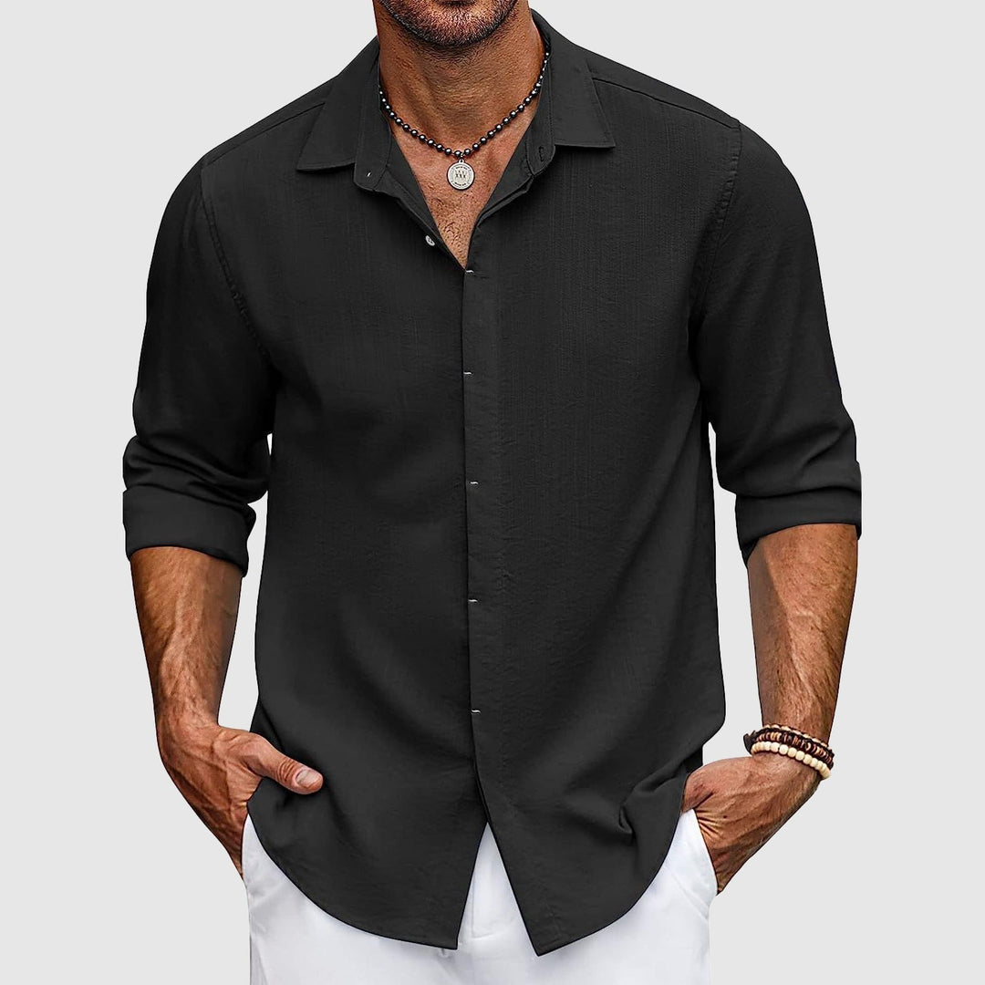 John | Men's Elegant Linen Shirt in Premium Quality-Omni Prime Goods