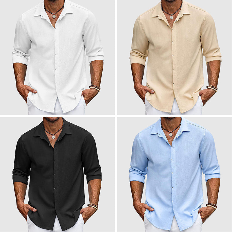 John | Men's Elegant Linen Shirt in Premium Quality-Omni Prime Goods
