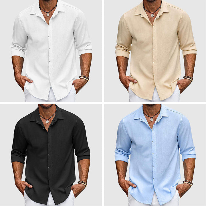 John | Men's Elegant Linen Shirt in Premium Quality-Omni Prime Goods