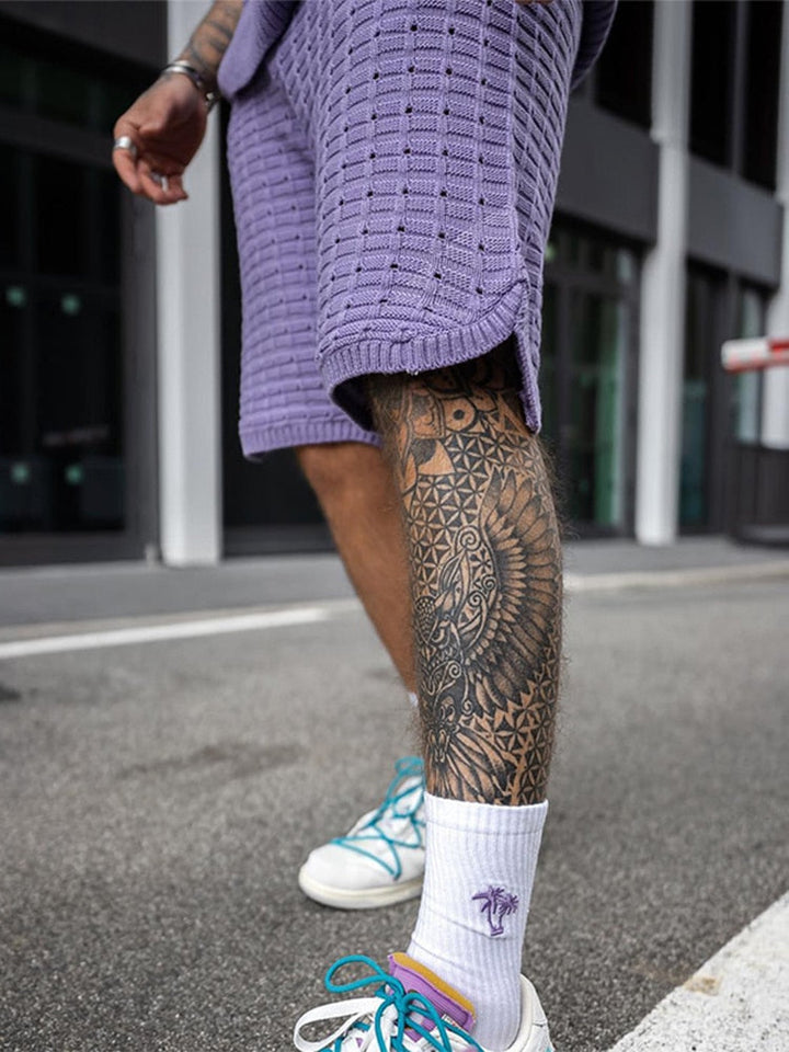 John | Men's High-Quality Knitted Leisure Set for Summer-Omni Prime Goods