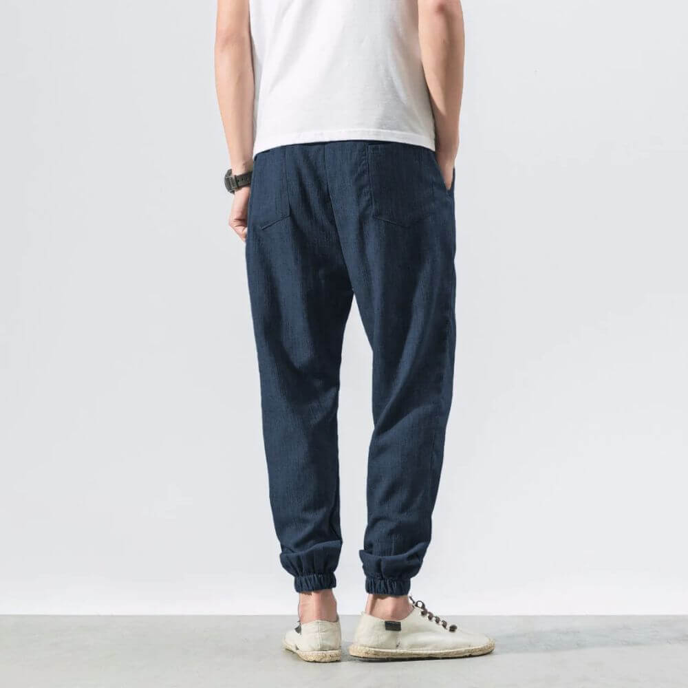 John | Men's Lightweight Comfort Pants - Soft Cotton and Linen Blend-Omni Prime Goods