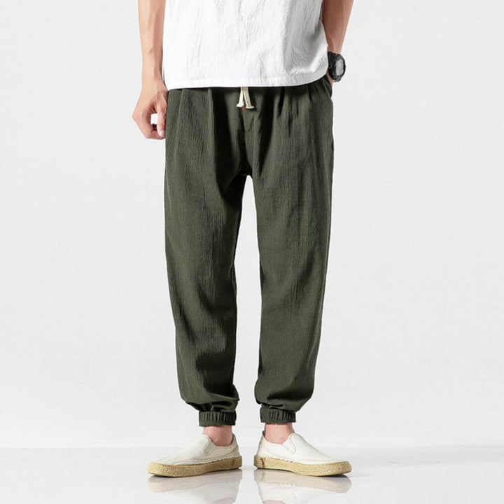John | Men's Lightweight Comfort Pants - Soft Cotton and Linen Blend-Omni Prime Goods