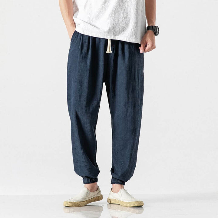 John | Men's Lightweight Comfort Pants - Soft Cotton and Linen Blend-Omni Prime Goods