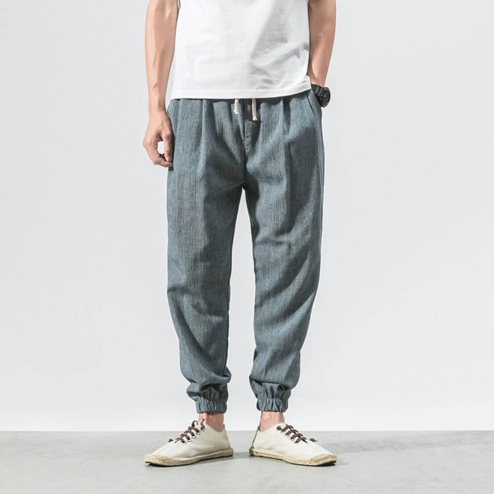 John | Men's Lightweight Comfort Pants - Soft Cotton and Linen Blend-Omni Prime Goods
