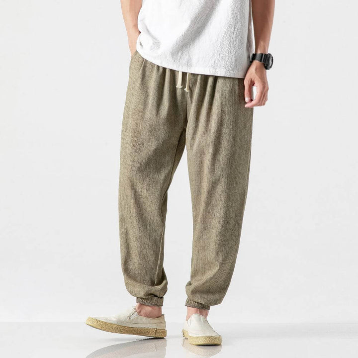 John | Men's Lightweight Comfort Pants - Soft Cotton and Linen Blend-Omni Prime Goods