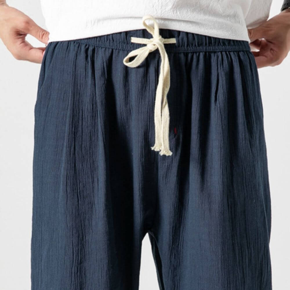 John | Men's Lightweight Comfort Pants - Soft Cotton and Linen Blend-Omni Prime Goods
