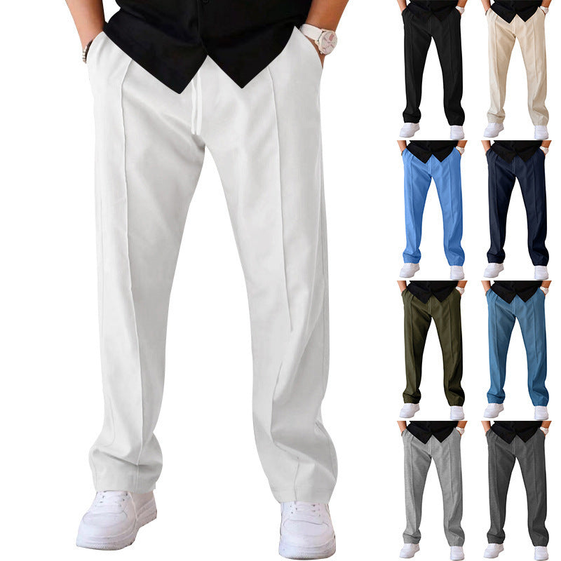 John | Men's Lightweight Wide-Cut Trousers-Omni Prime Goods