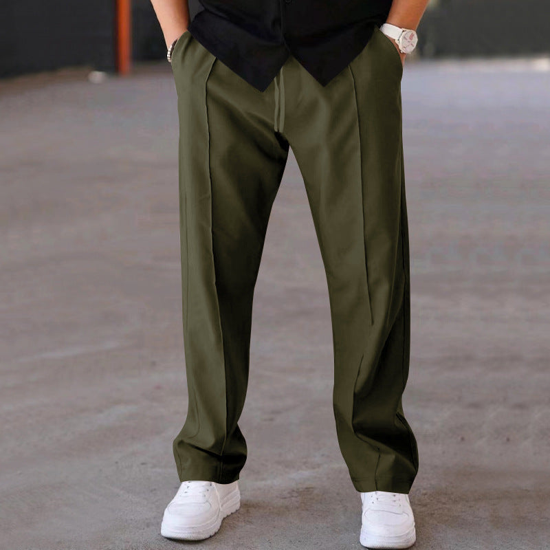 John | Men's Lightweight Wide-Cut Trousers-Omni Prime Goods