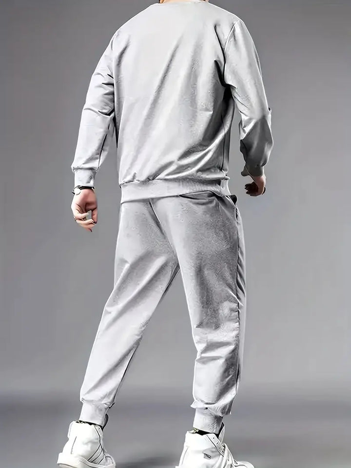 John | Men's Solid Color Tracksuit-Omni Prime Goods
