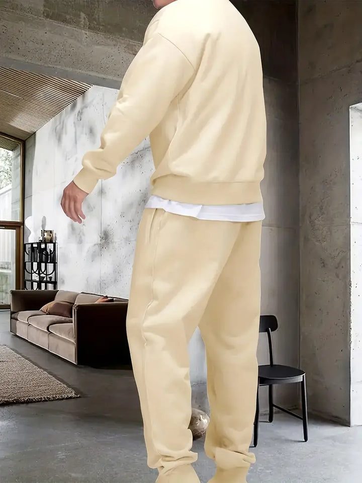 John | Men's Solid Color Tracksuit-Omni Prime Goods