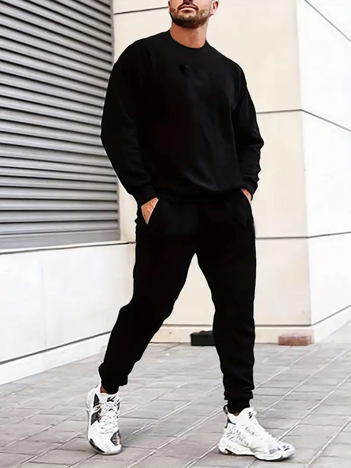 John | Men's Solid Color Tracksuit-Omni Prime Goods
