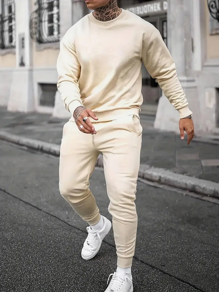 John | Men's Solid Color Tracksuit-Omni Prime Goods