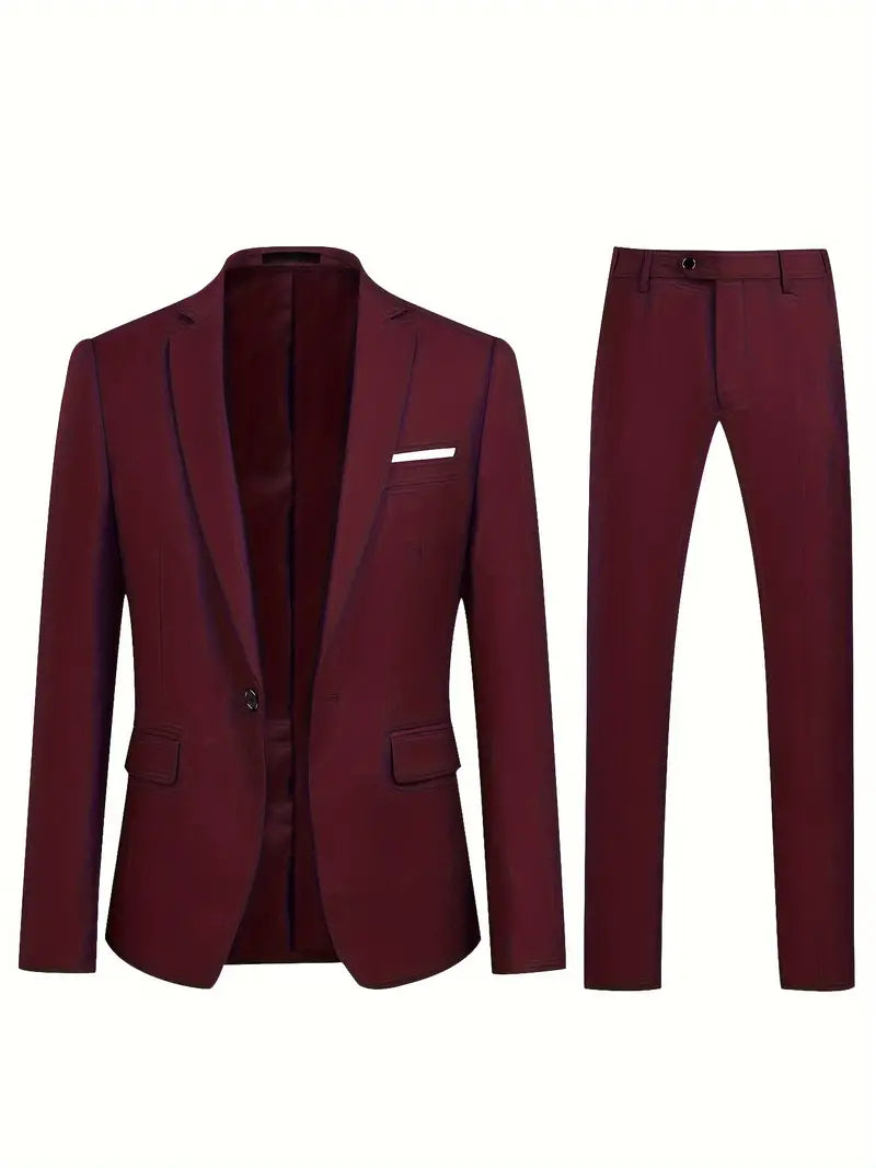 John | Men's Two-Piece Suit: Classic Blazer and Pants Set-Omni Prime Goods
