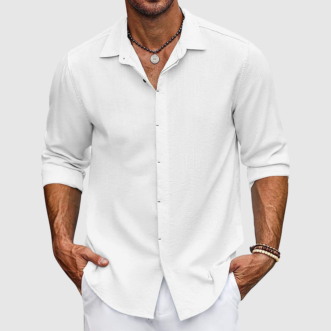 John | Men's Elegant Linen Shirt in Premium Quality