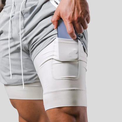 Jordan | Men's 2-in-1 Sports Training Shorts-Omni Prime Goods
