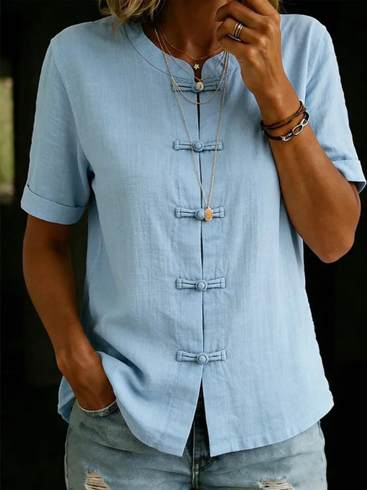 Josephine | Women's Short Sleeve Blouse-Omni Prime Goods