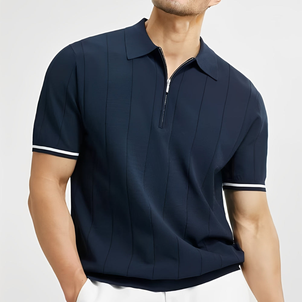 Josh | Men's Stylish Striped Polo Shirt-Omni Prime Goods
