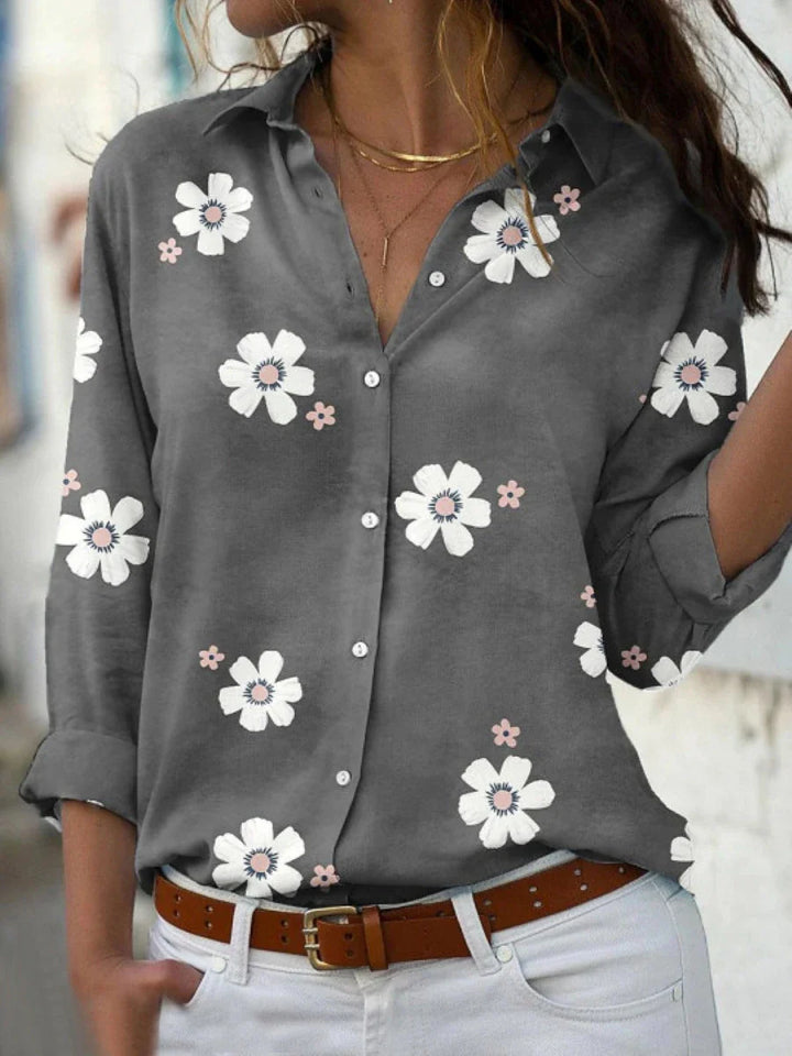 Julia | Women's Long Sleeve Floral Top-Omni Prime Goods