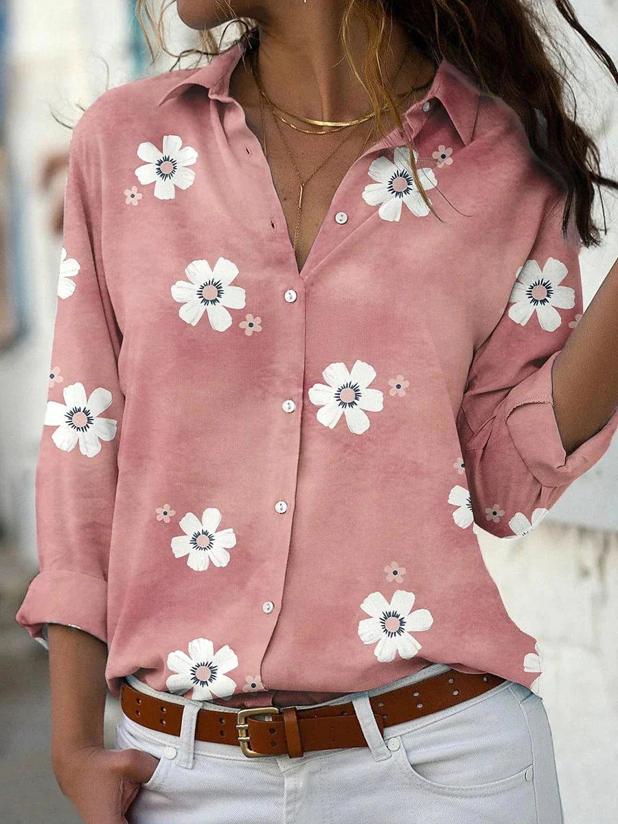 Julia | Women's Long Sleeve Floral Top-Omni Prime Goods