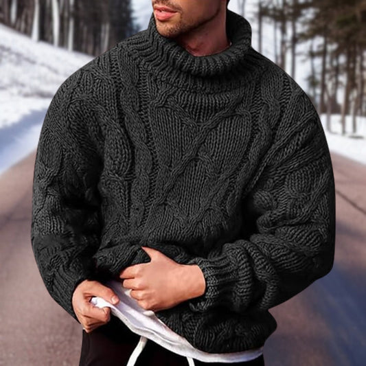 Men's Knit Sweater with Insulated Warmth and Breathable Comfort