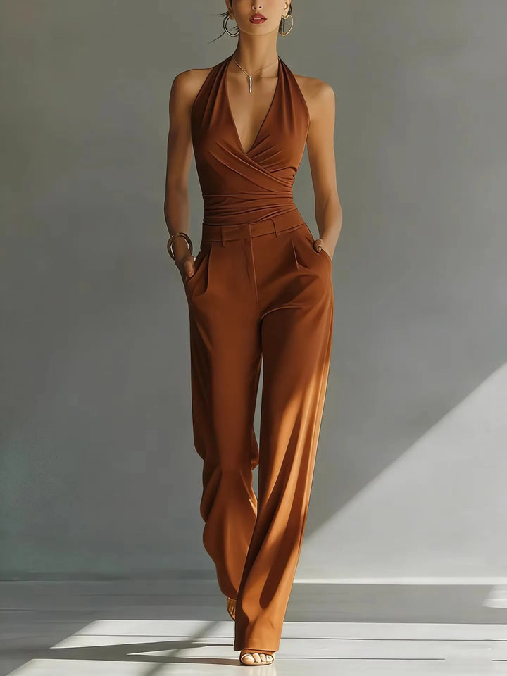 Keira | Women's Tailored Linen Jumpsuit-Omni Prime Goods