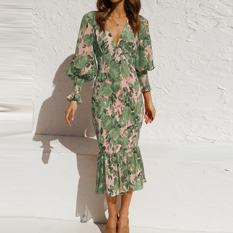 Kendra | Women's V-Neck Bodycon Midi Dress-Omni Prime Goods