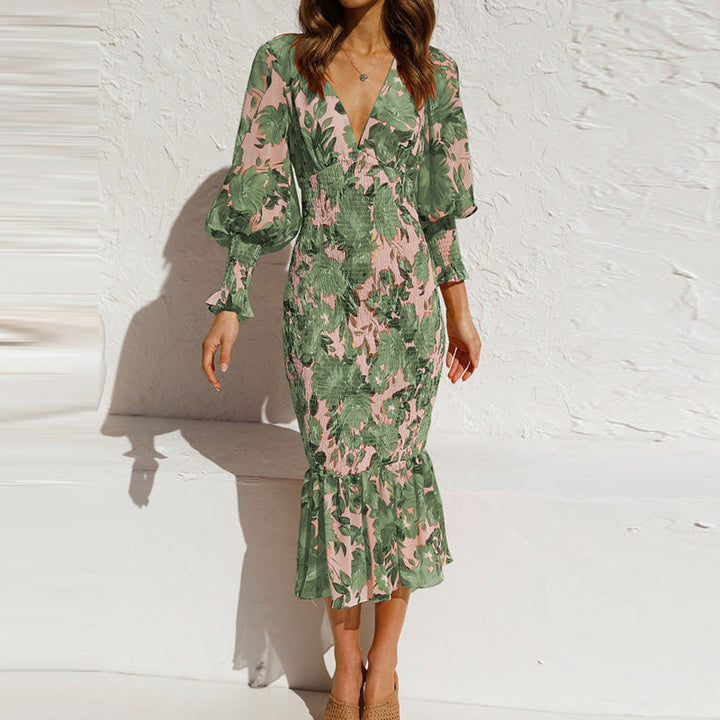 Kendra | Women's V-Neck Bodycon Midi Dress-Omni Prime Goods