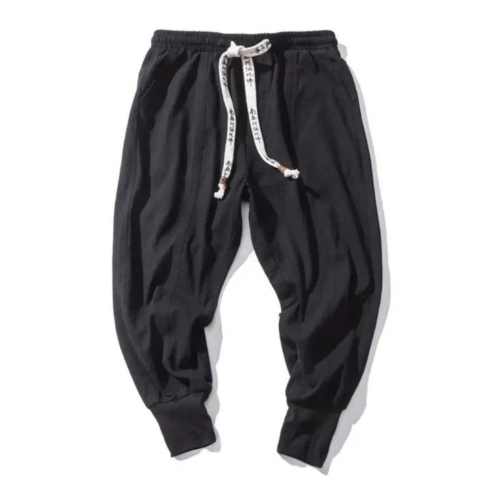 Kenji | Men’s Premium Cotton Blend Drop-Crotch Trousers-Omni Prime Goods