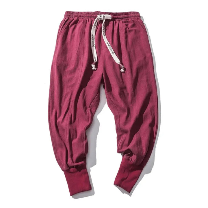 Kenji | Men’s Premium Cotton Blend Drop-Crotch Trousers-Omni Prime Goods